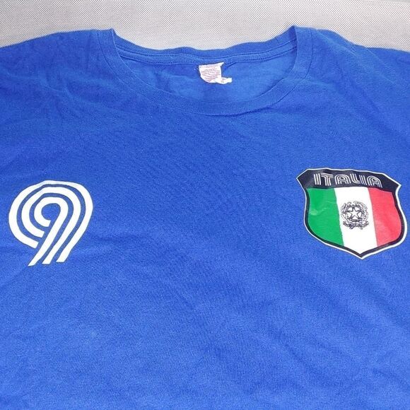 Anvil women's tee shirt blue Italia size L - Picture 2 of 7